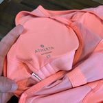 Athleta  Deuce Court Tennis Dress Melon Shock Built In Bra Sheer XS Coral Orange Photo 7