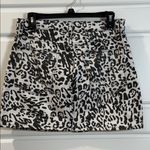 Hudson Jeans  White Black Animal Print Washed Leopard Viper Mini Denim Skirt 28 Photo 3