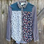 Anthropologie  Maeve Mixed Pattern Button Front Top Size XS Photo 4