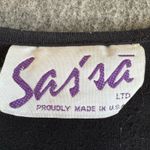 Sas’sa Fringe Western Rodeo Cowgirl Long Sleeve Lace Studded Shirt Women’s 40 Black Size XL Photo 3