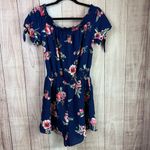 Rue 21  Blue Floral Smocked Romper Photo 4