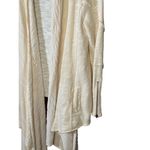 Free People Ivory Cream In The Loop Open Front Zip Cuff Cardigan Size NWOT Photo 3