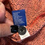 Apt. 9  women’s medium v-neck lace up short sleeves button front red dot color Photo 6