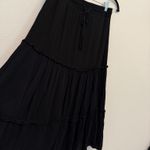 Black Maxi Peasant Tiered Skirt  Photo 4