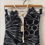 Almoxarfye Maxi Midi Slit Halter Stone Rope Tie Back Dress Tropical Size 38 Photo 3