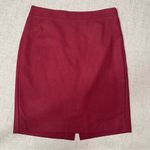 J.Crew Wool Straight Pencil Skirt Red Maroon 8 Medium Photo 1