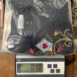 Breckenridge Embroidered Birdhouse Cardigan Sweater Women Petite Medium Navy Photo 11