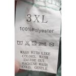 Floral Print Blouse 3XL Green White V Photo 3