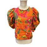 Farm Rio  Blooming Garden Orange Blouse Photo 2