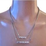 Jennifer Lopez layered rhinestone bar necklace Photo 0