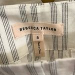 Rebecca Taylor Stripe Crop Pant 8 Wide Leg Linen NWOT Photo 7