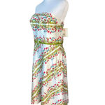 Liz Claiborne Spring Parade Strapless A-line Dress 10 White Floral Cottage NWT Photo 1