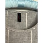 Inizio Large Italian Linen Sleeveless Top Gray White Tank Top Blouse Photo 4