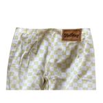 Holiday by Emma Mulholland Pastel Yellow Check Komono Pants Size Small Photo 5