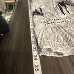 Ki Meng Womens Black and White Newspaper Print Jacket Size Medium Button Closure Photo 9