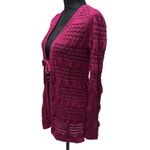 Matilda Jane  Size Small A Stitch in Time Maroon Cardigan Duster‎ Sweater Knit Photo 3