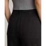 Quince Organic Stretch Cotton Twill Straight Leg Cropped Pants Size 29 Black NWT Photo 2