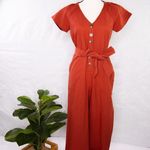 Madewell NEW Linen-Cotton Pleat-Sleeve Jumpsuit Photo 1