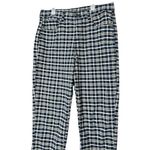 American Eagle  Blue Tan Plaid Mom Jeans Size 12 Short Photo 1