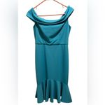 MARINA Strapless Teal Dress Blue Size 6 Photo 4