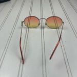 Oval Gradient Sunglasses Pink Yellow Retro Y2K Orange Photo 3