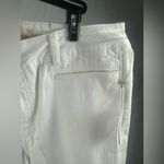 Soft Surroundings New  White Denim Jean Size 16 2 Button Straight Wide Leg Photo 2