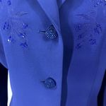 Nipon Boutique Purple Sequined Holiday Office Blazer Suit Jacket Lined Size 8 Photo 9