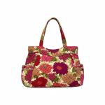 Vera Bradley  Pink and Green Patterned Tote Photo 0