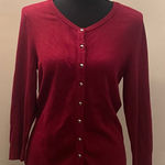 White House | Black Market - Burgundy Knit Cardigan Size S Photo 0