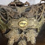 Maya Evangelista Resin Vintage Rhinestone Bead Clutch Handbag purse crossbody Black Photo 2