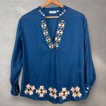 Roberta Roller Rabbit Roller Rabbit Top Embroidered V-Neck Pullover Tallulah Blouse‎ Tunic Sz XS Photo 2