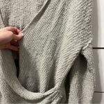 Free People  Sensual Wrap Sweater Grey Photo 4
