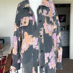 Free People 🥳 HP🥳 NWT Printed Ruby Jacket in Charcoal Combo Photo 4