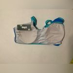 Vibrant Blue and Teal Sports Bra Bikini Top Size L Photo 3