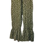 B.O.G. Collective Women's Size Medium Floral Smocked Flared Boho Jumpsuit Green Photo 2