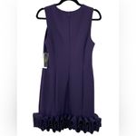 NWT MAIA Ruffle Hem Scuba Sheath Cocktail Dress‎ Size 8 in Plum Purple Photo 3