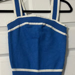 Blue and White Striped Tank Top Photo 0