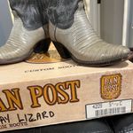 Vintage Dan Post Two Tone Gray Leather Cowboy Boots 4209 Women Size 5.5C W/ Box Photo 1