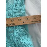 Blue Sheer Embroidered Lace Top Womens Medium Floral Boho Festival Layer Beach Photo 9
