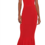 Norma Kamali  Strapless Red Gown Photo 0