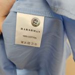 Harshman Blouse Juliana Light Blue Ruffled Sleeve Button Photo 9