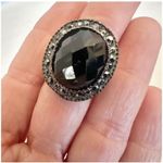 Premier Designs  black tie hematite cocktail ring Photo 1