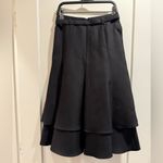CO Black Layered Midi Wool , Cotton & Silk Skirt Size XS Photo 1