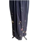 Johnny Was Black Embroidered Floral Sun Moon Star Heart Beach Maxi Dress Sz XXS Photo 7