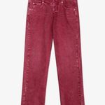 Isabel Marant  Noemie Straight Leg Jeans in Burgundy 38 New Womens Denim Pants Photo 9