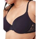 Wacoal 85340 FRENCH GARDEN BLACK LACE TRIM T-SHIRT BRA 36D Photo 0