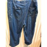Rebecca Malone  Embroidered‎ Denim Capris Size 12 Blue Cotton Blend Women's Pants Photo 6