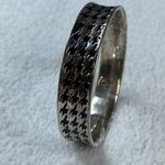 Premier Designs Vintage Bangle Style Silver Color Bracelet Houndstooth Pattern Photo 3