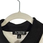 J.Crew Vintage Rib Polo T-Shirt Ivory Black Preppy Old Money Womens Size XS Photo 3