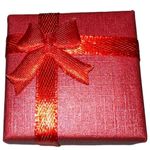 Ruby cz July birthday post earrings with 14k gold plated post. New Photo 3